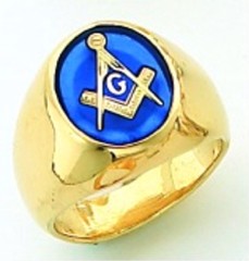 Gold Plated Blue Lodge Masonic Ring #13